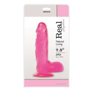 Dildo-JELLY DILDO REAL RAPTURE PINK 7.5"