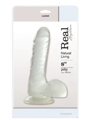 Dildo-JELLY DILDO REAL RAPTURE CLEAR 8"