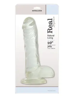 Dildo-FALLO JELLY REAL RAPTURE CLEAR 10"