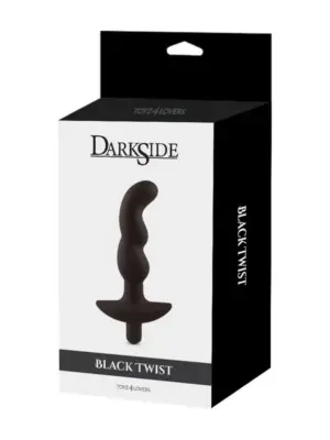 Stymulator analny z funkcją masażera Black twist