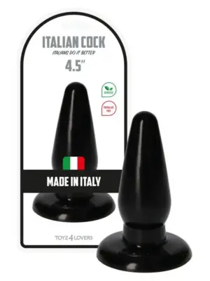 Plug- Anal Italian Cock 4.5'' Black