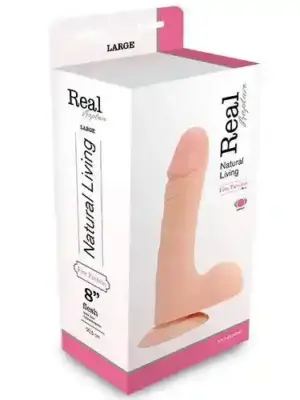 Wibrator-REALISTIC VIBRATOR REAL RAPTURE FLESH 8"