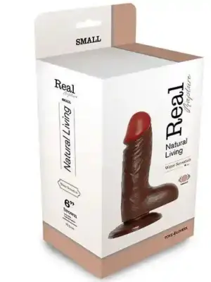 Wibrator-REALISTIC VIBRATOR REAL RAPTURE BROWN 6"