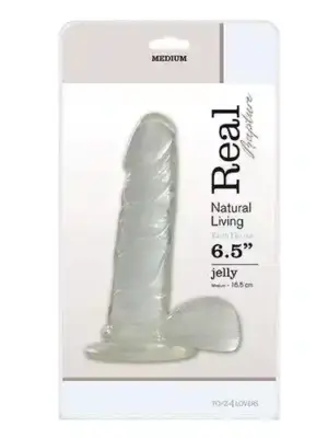 Dildo-JELLY DILDO REAL RAPTURE CLEAR 6,5"