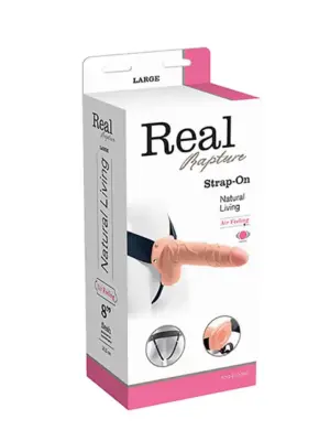 Proteza-VIBRATORE STRAP ON CAVO REAL RAPTURE 8 FLESH WITH BALLS