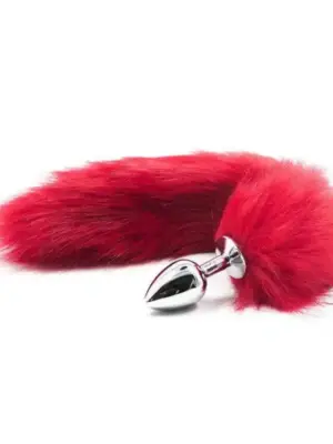 Plug anale con coda Long Fox Tail rossa