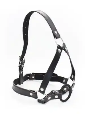 Knebel-Imbracatura per testa con anello Head Harness+Ring Gag