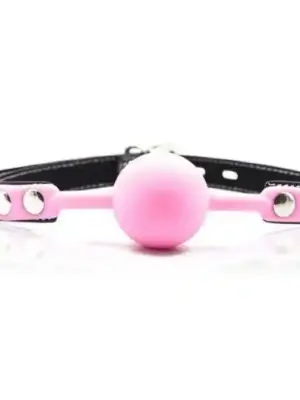 Knebel-Ball Gag + Block (rosa)