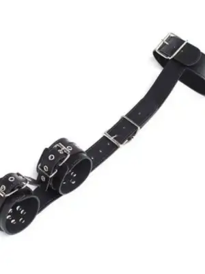 Kajdanki na Kark Easy Back Cuffs+Collar Restraint (nero)