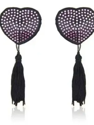 Bielizna-Heart shine nipples tassels (rosa)