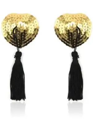 Heart shine nipples tassels (oro)