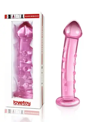 7.5"" Glass Romance Pink