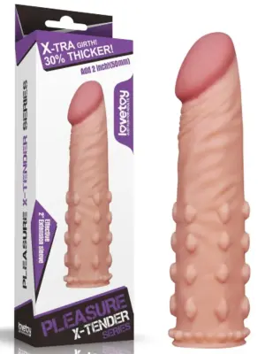 Przedłużenie Penisa z Realistyczną Główką Flesh 2" Pleasure X Tender