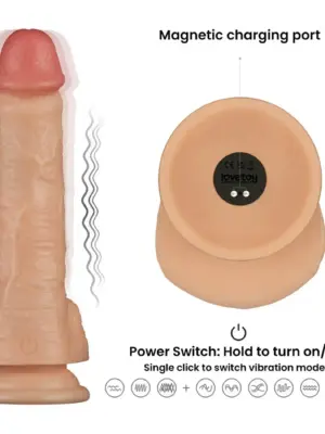 Wibrator wibratora 8'' Vibrating Power Basics Cock PVC