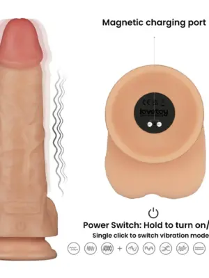 Wibrator Magnetyczny Power Basics Cock 9'' PVC