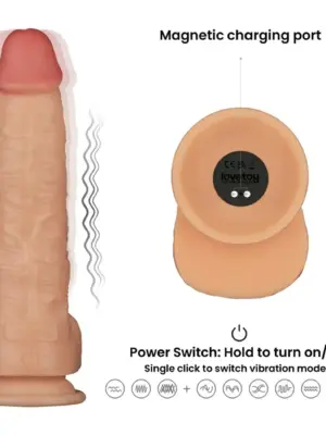 Realistyczny Wibrator 9.5'' Cock z Wibracjami