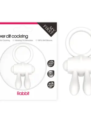 Power Clit Silicone Cockring White