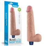 Wibrujący Dildo Realistyczny z TPE (Flesh) 26,5cm