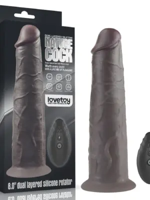 8.0'' Dual Layered Platinum Silicone Rotator