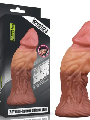 Wibrator Naturalistyczny z Podwójnego Silikonu Platynowego 7''