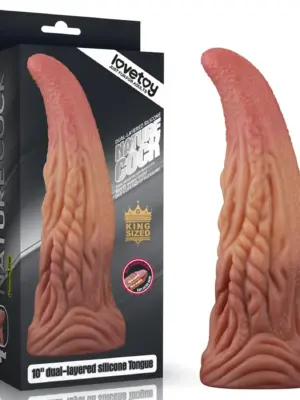 Wibrator Języczek Dwuwarstwowy Silikon Platynowy 10''