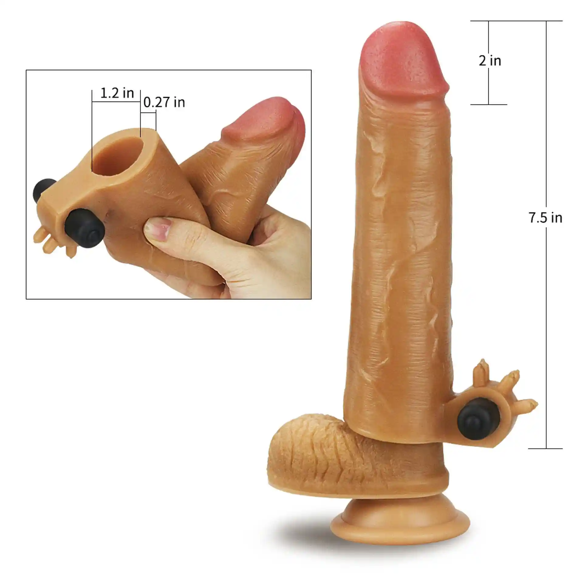 Add 2" Vibrating
Silicone Extender - obrazek 2