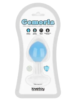 Gemoria Silicone Butt Plug (Glow-In-The-Dark) - blue