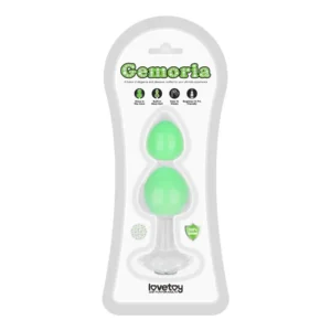 Gemoria Silicone Butt Plug (Glow-In-The-Dark) - green