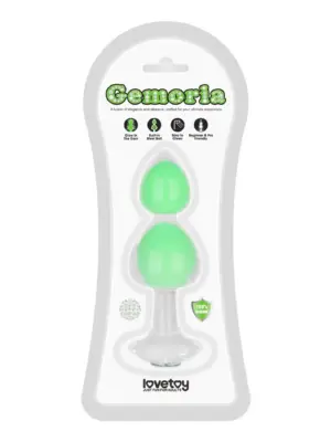 Gemoria Silicone Butt Plug (Glow-In-The-Dark) - green