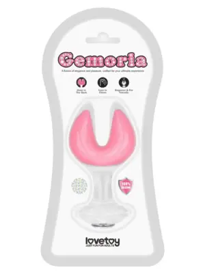 Gemoria Silicone Butt Plug - Dual Crescent  (Glow-In-The-Dark)