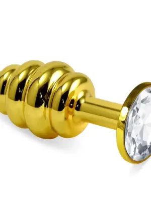 Gold Spiral Plug Clear
