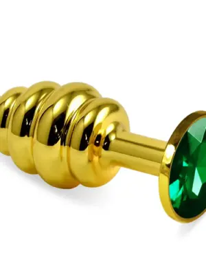 Gold Spiral Plug Green