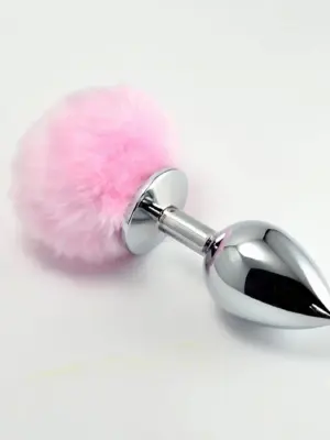 Pompon Metal Plug Large Pink