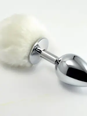 Pompon Metal Plug Small White