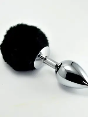 Pompon Metal Plug Small Black