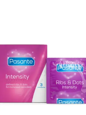 Pasante Ribs & Dots/Intensity Condoms 3 pcs
