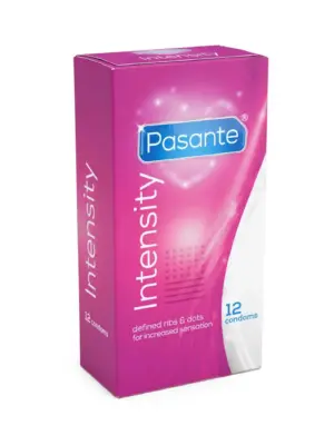 Pasante Ribs & Dots/Intensity Condoms 12 pcs