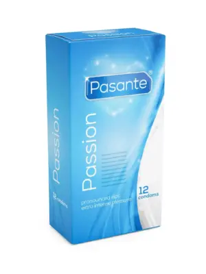 Pasante Ribbed/Passion Condoms 12 pcs
