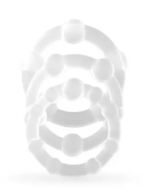 TRIPLE BEAD COCKRING SET CLEAR CRUSHIOUS