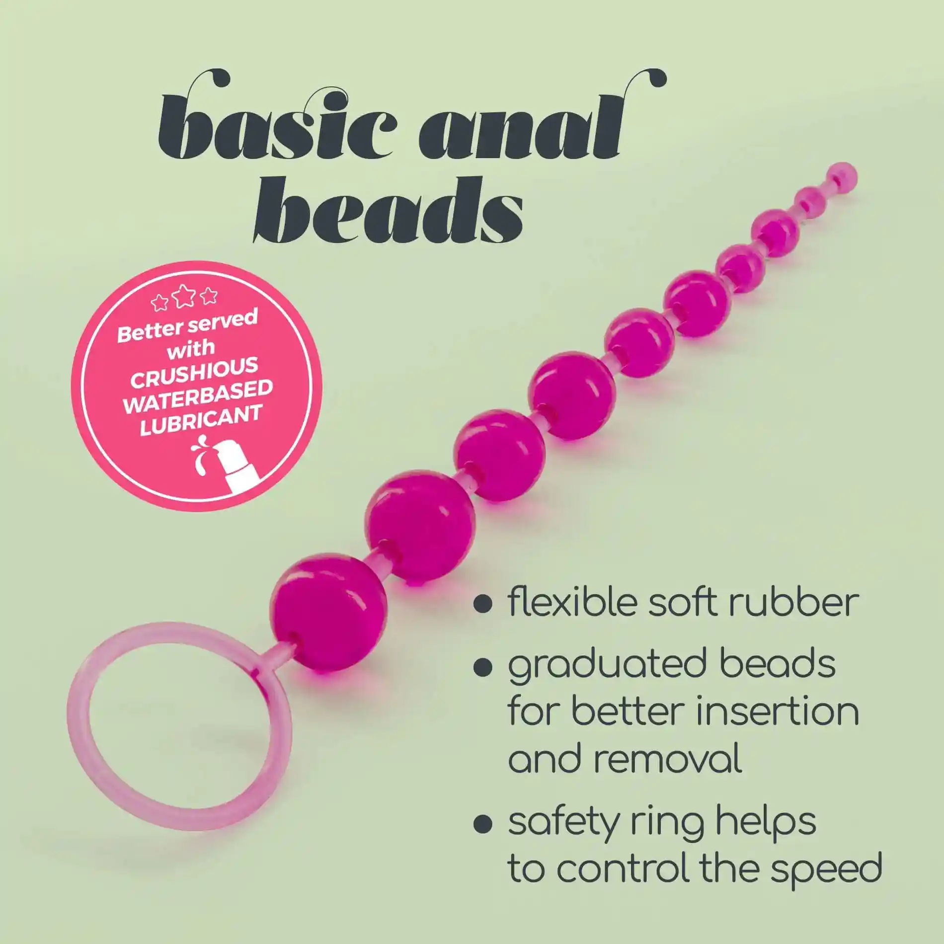 10 BEAD ANAL CHAIN CRUSHIOUS PINK - obrazek 5