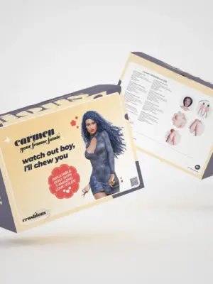 CRUSHIOUS CARMEN THE FEMME FATALE EBONY INFLATABLE DOLL