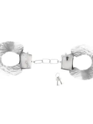 LOVE CUFFS FURRY HANDCUFFS CRUSHIOUS WHITE