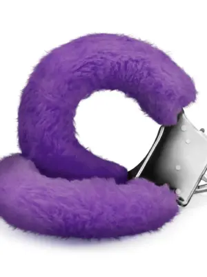 LOVE CUFFS FURRY HANDCUFFS CRUSHIOUS PURPLE