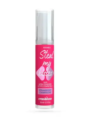 CRUSHIOUS STEAL MY KISSES STRAWBERRY CHAMPAGNE FLAVOUR LUBRICANT GEL 10ML