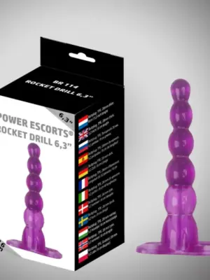 Rocket drill 6,3 inch purple big anal plug 6,3 inch / 16 cm