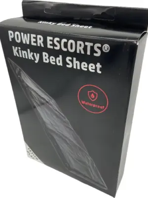 Power Escorts - BR190 - Kinky Bed Sheet Black - 160 x 227 CM