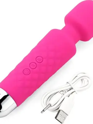 Iwand pink/ purple/ black rechargeable silicone bodywand massager