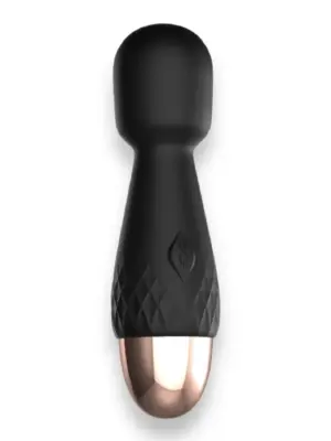 Power Escorts - Mini Wand De Luxe - Black - 11,6 Cm / 4.5 Inch Silicone Wand Massager