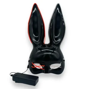 Bunny Mask Deluxe BLACK - With Lights