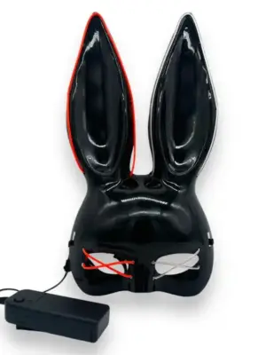 Bunny Mask Deluxe BLACK - With Lights